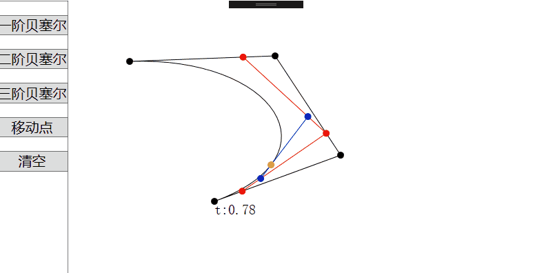 三阶贝塞尔曲线动图