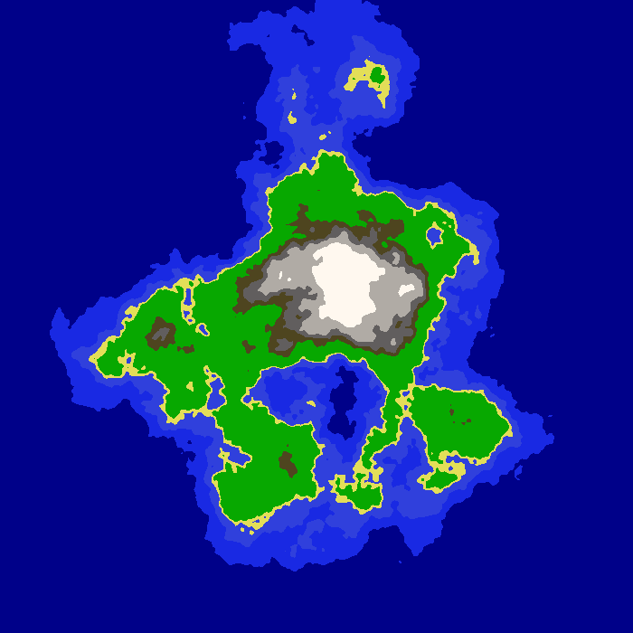 Example island map generation