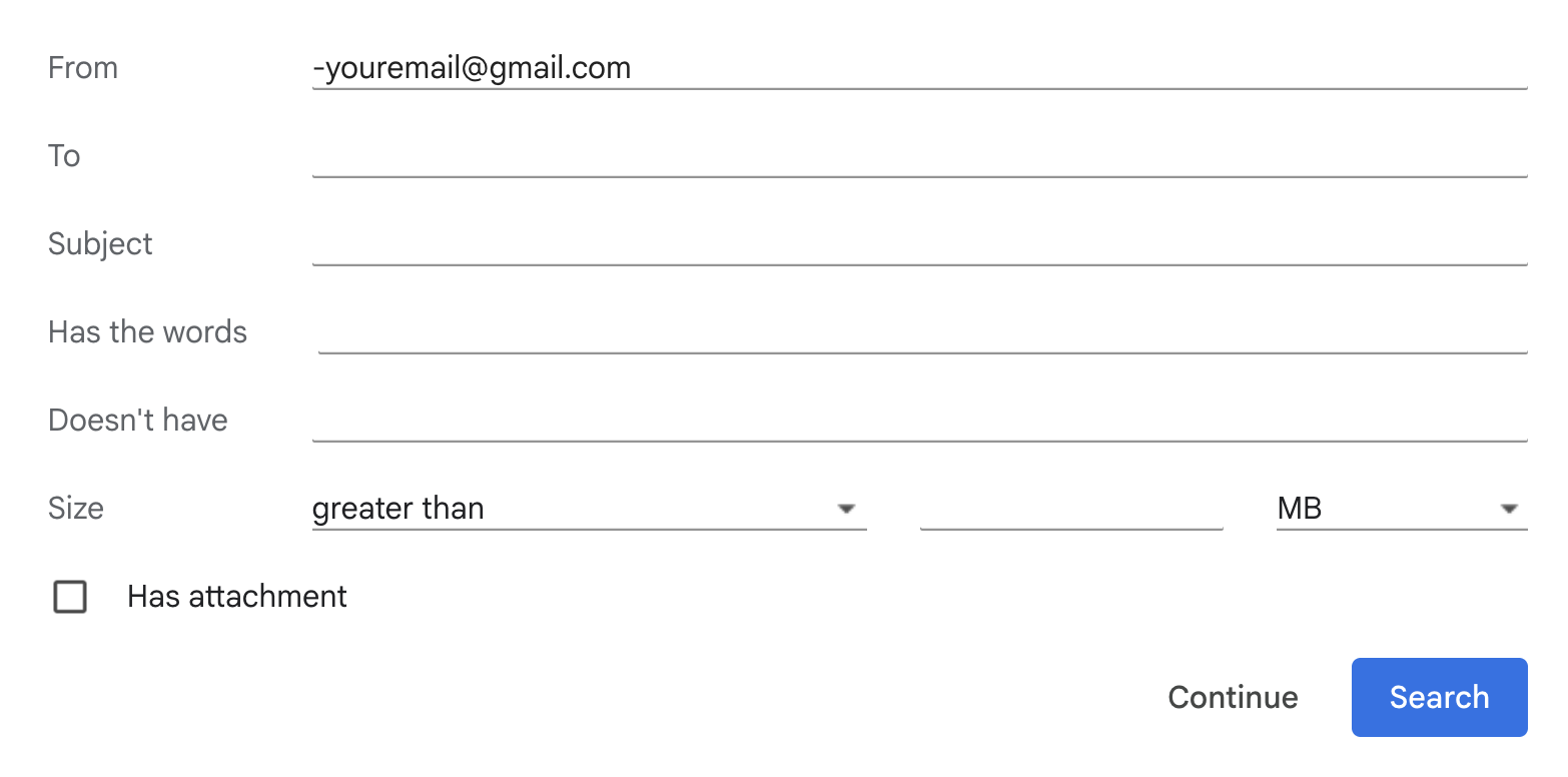Gmail Filter Setup