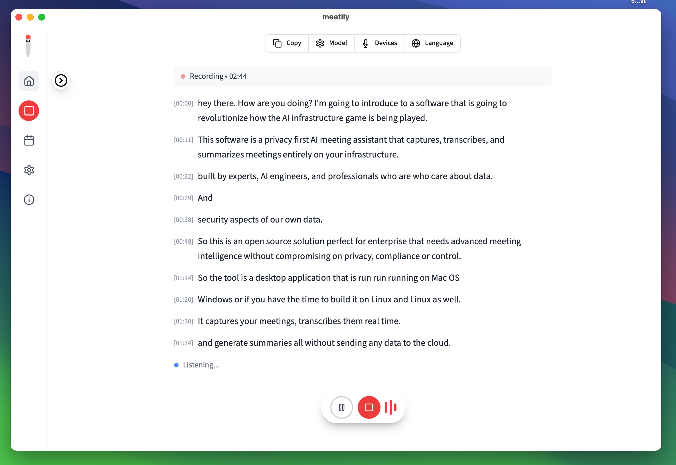 Meetily Demo