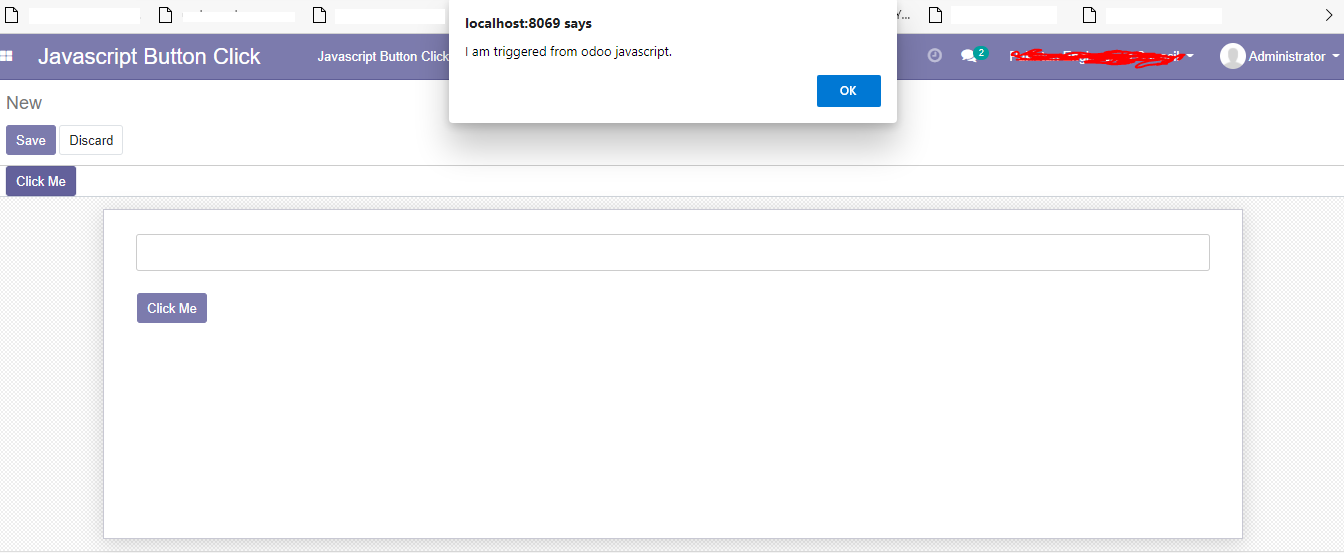 Javascript Alert From Odoo Form View