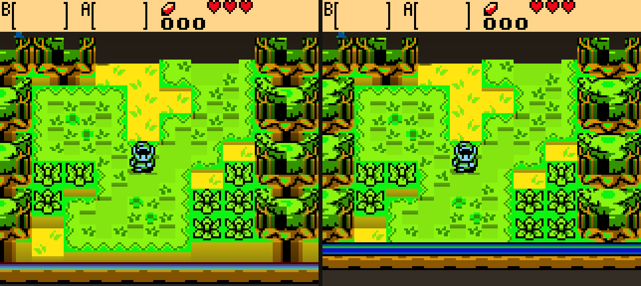 left: colour heuristic, right: collision data