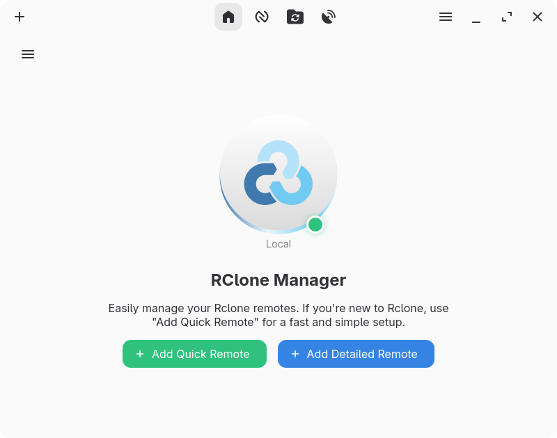 RClone Manager - Dashboard