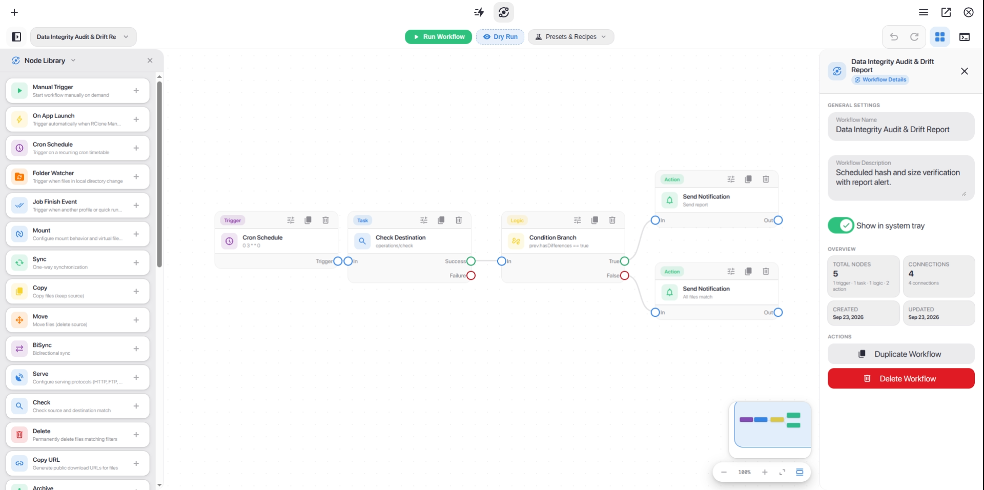 RClone Manager - Workflow Builder