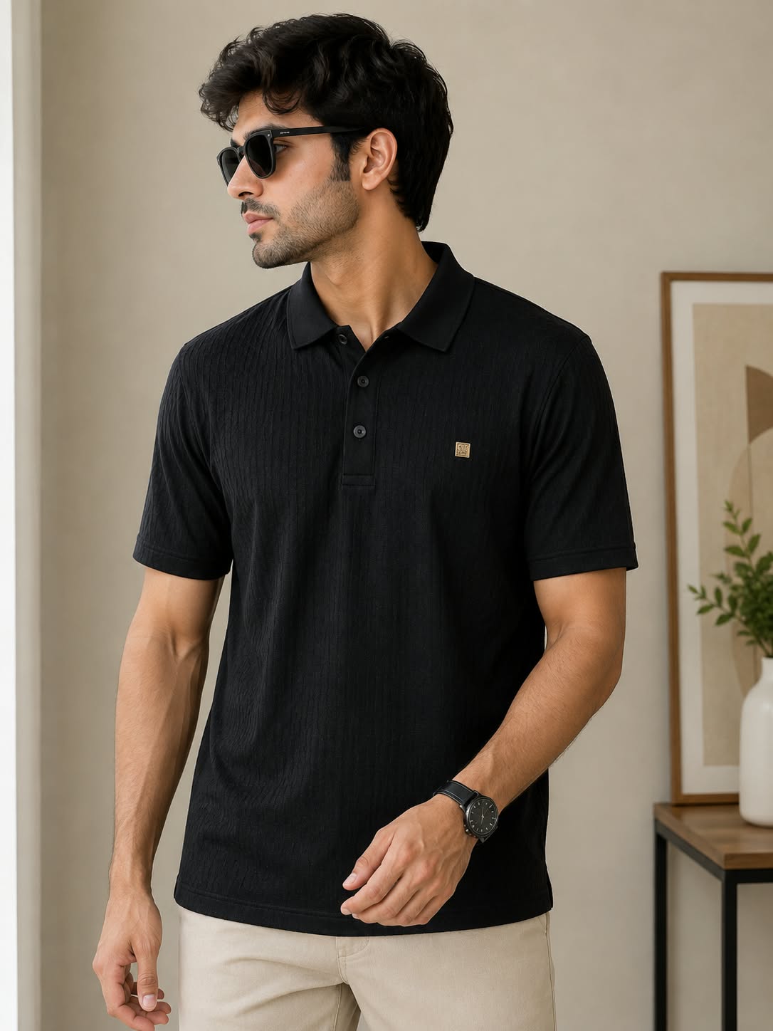Signature Polo — Black