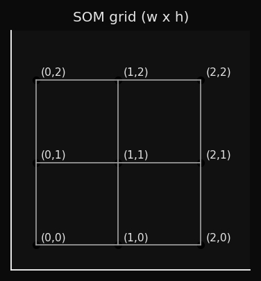 SOM grid schematic