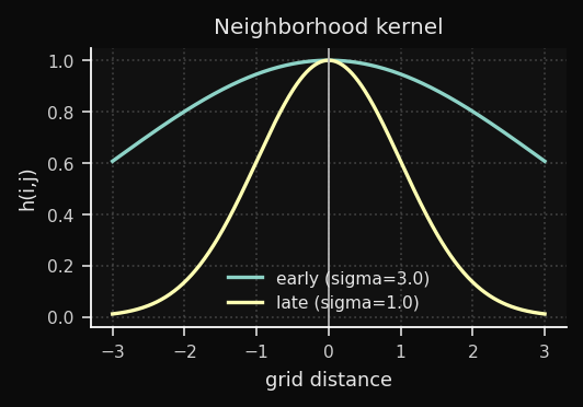 Perfis do kernel de vizinhança