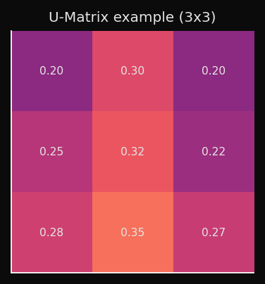 Exemplo de grade U-Matrix