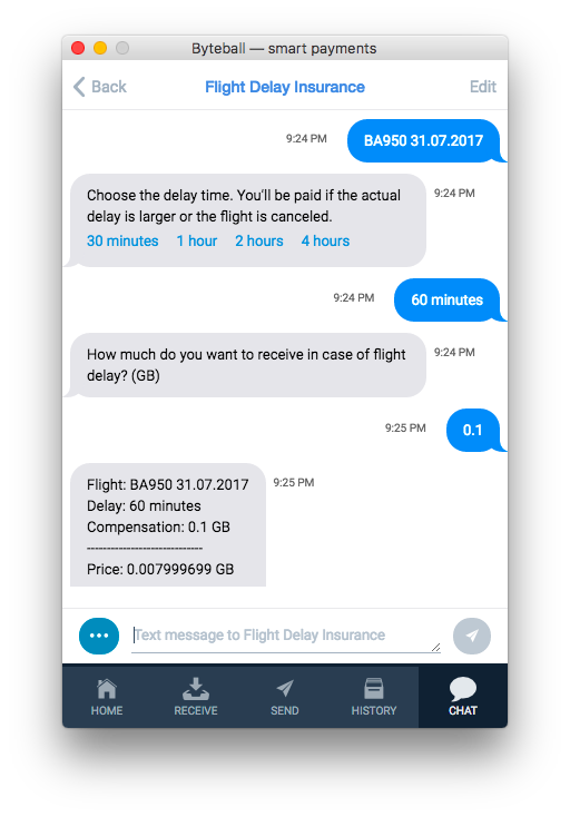 Flight delay insurance chatbot