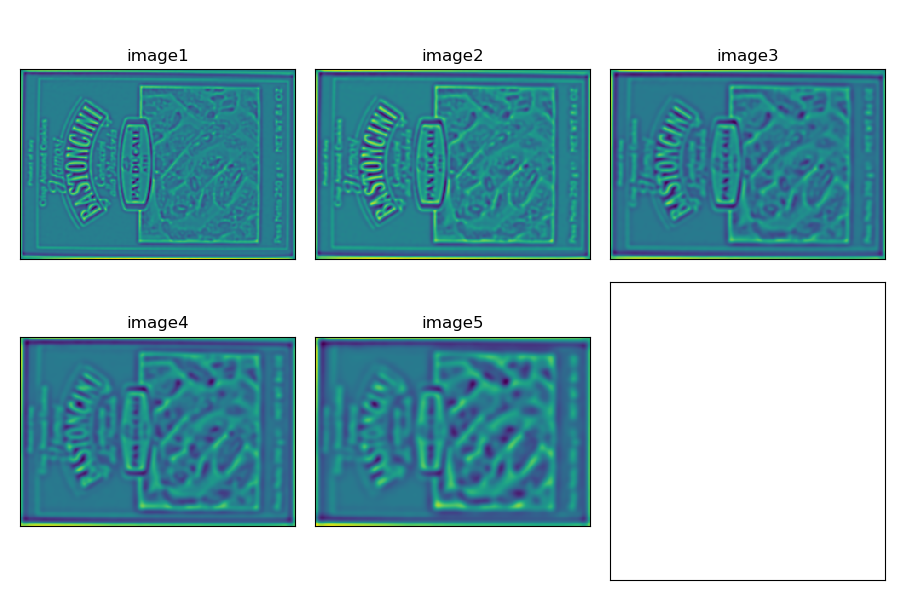 Images from the second layer of our Difference-of-Gaussians image pyramid. DoGImages