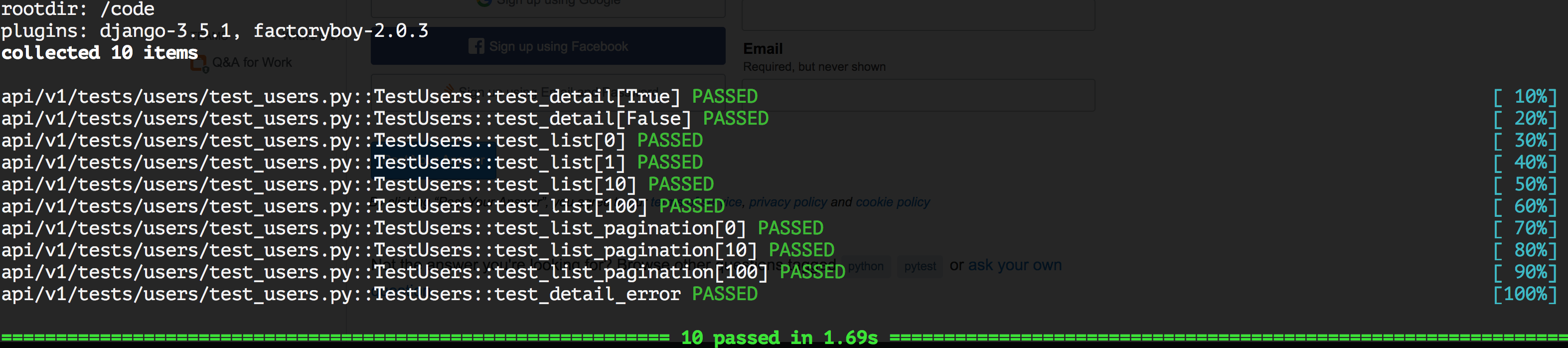 example output