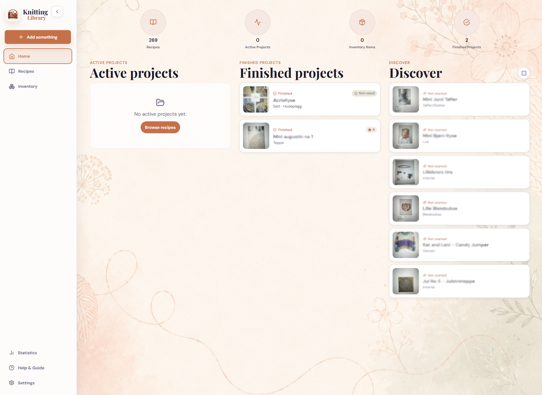 Desktop home dashboard