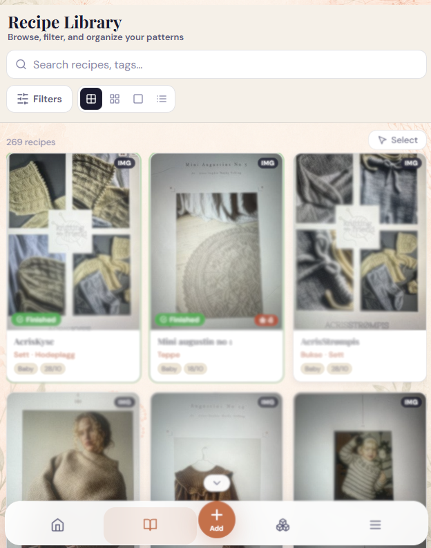 Mobile recipe library