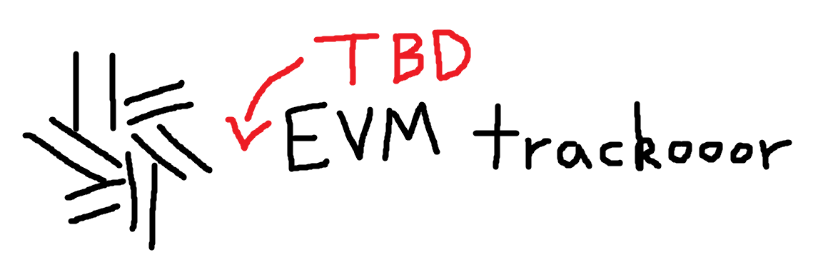 (TBD) evm trackooor logo. the TBD was because i couldn't decide on a name before, so it was just TBD evm trackooor. but the name stuck.