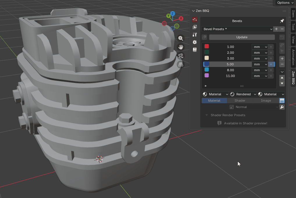 Zen BBQ real-time shader preview