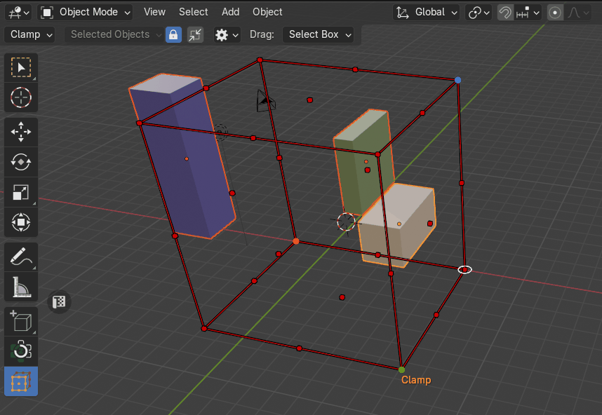 Zen Cage clamping objects to a boundary