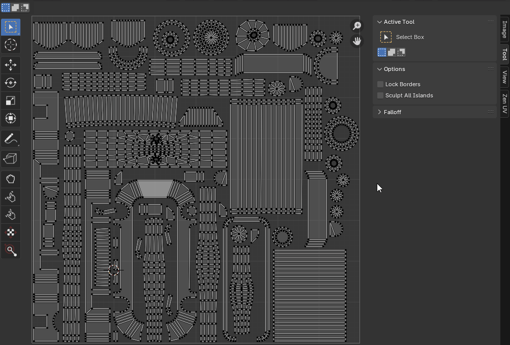 Zen Touch Tool transforming and organizing UV islands