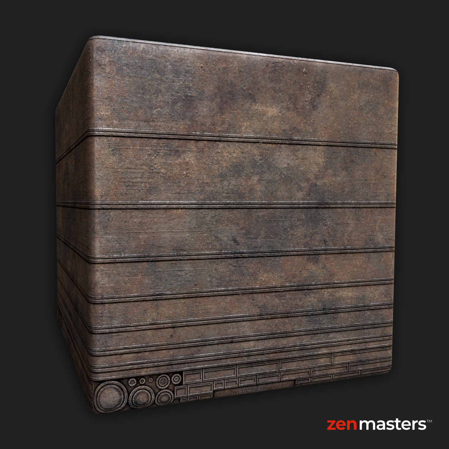 Rusty metal trim sheet — Horizontal layout