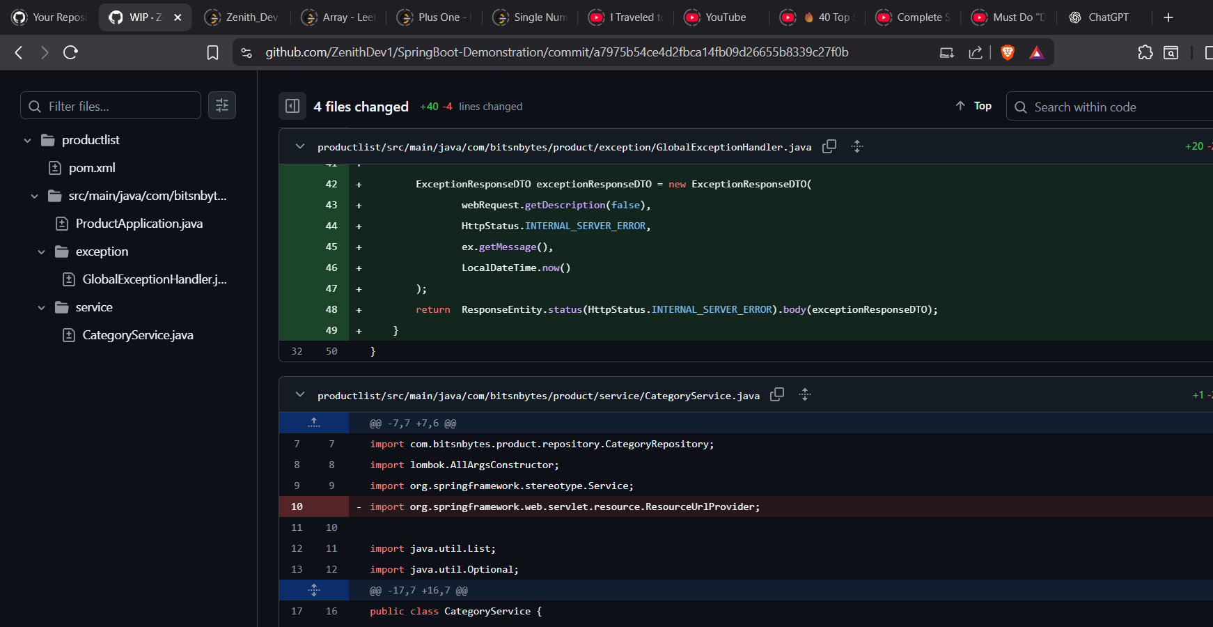 Backend for CommerceWebSite