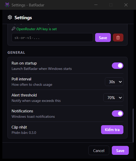 Settings General