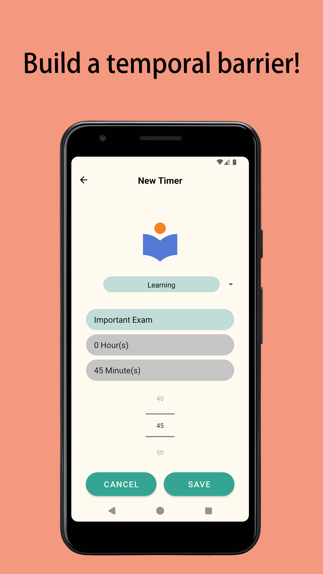 Timer screen