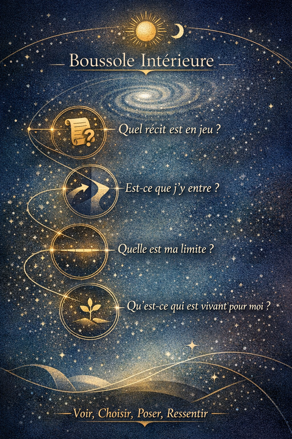 Boussole intérieure - quatre repères pour se tenir dans les récits