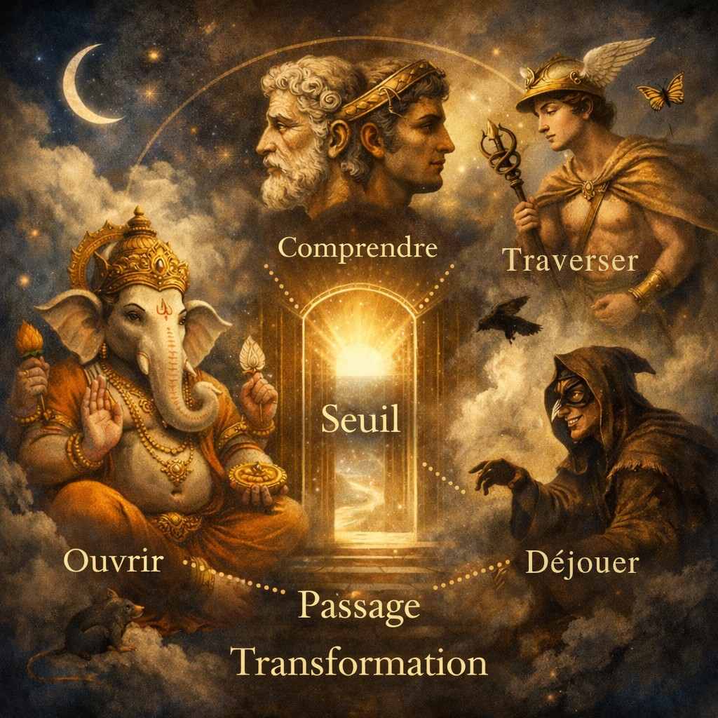 Les gardiens du seuil : Ganesh, Janus, Hermès et le Trickster