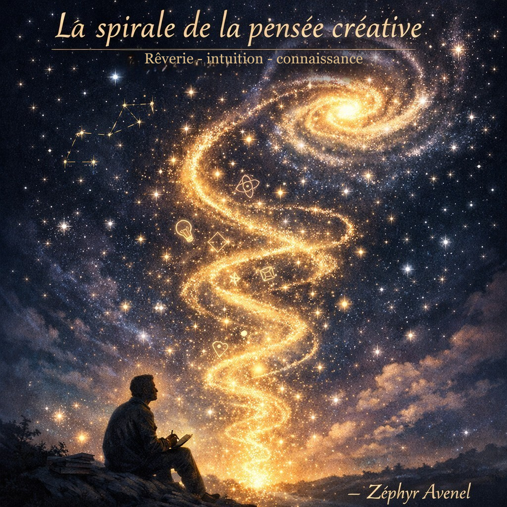 La spirale de la pensée créative — carte philosophique de Zéphyr Avenel