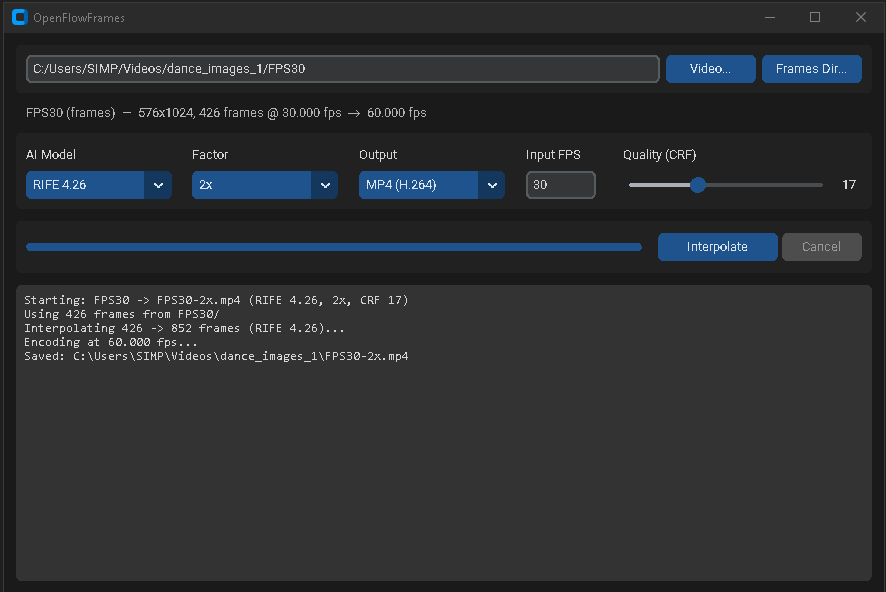 Main interface