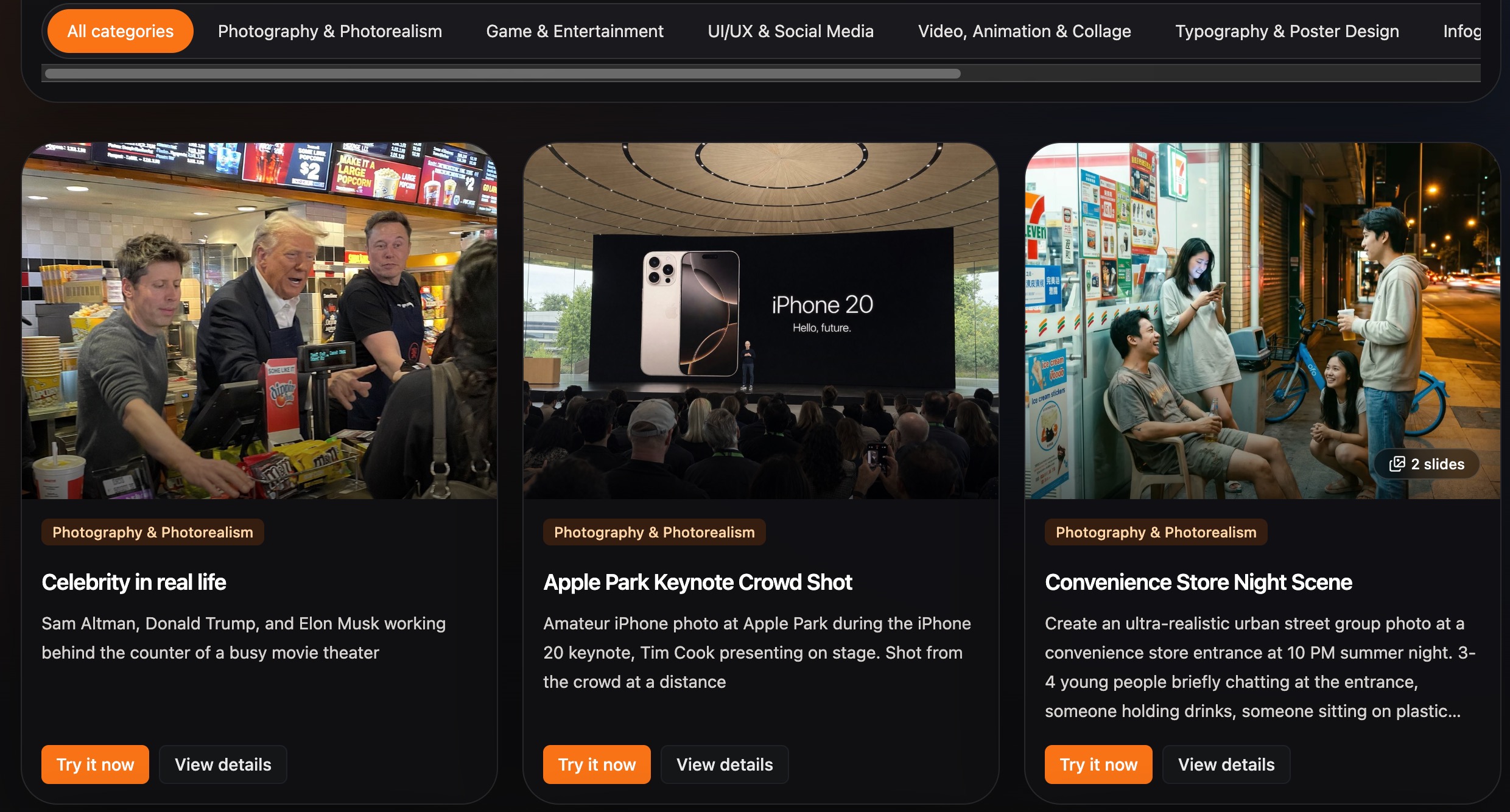 GPT Image Prompt Library Screenshot