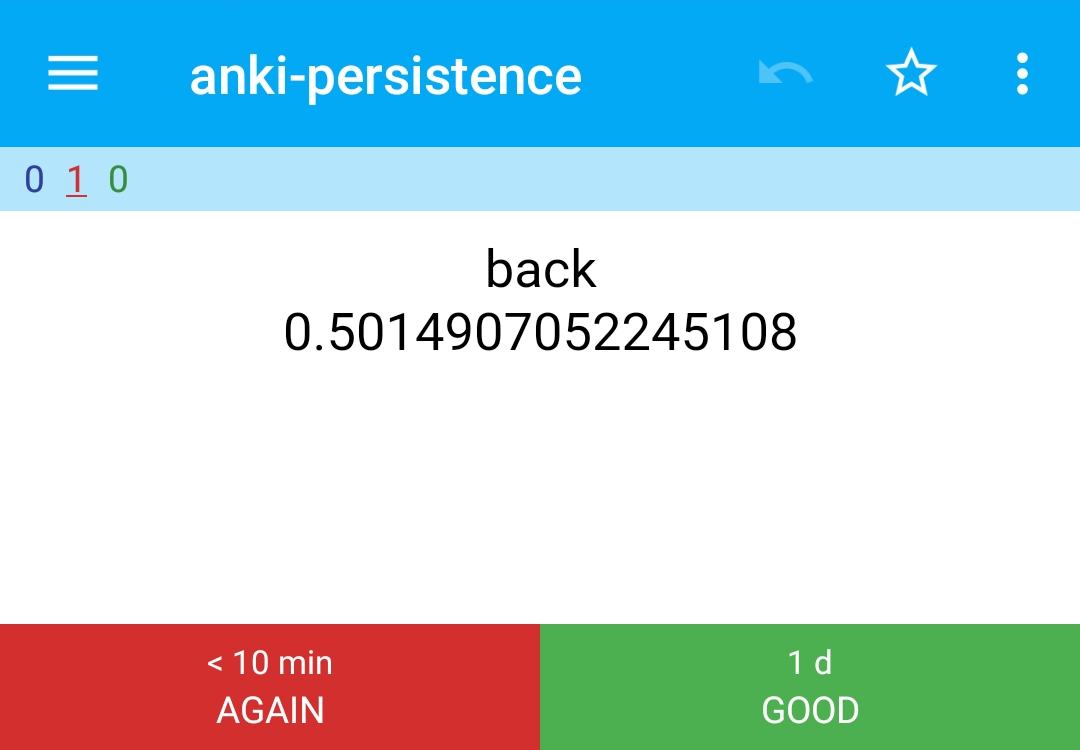 Random number example on the Android client - Back