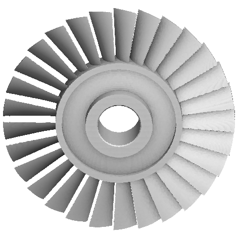 Rotating 29-blade compressor blisk