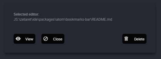 File Modal in Bookmarks Bar Atom IDE