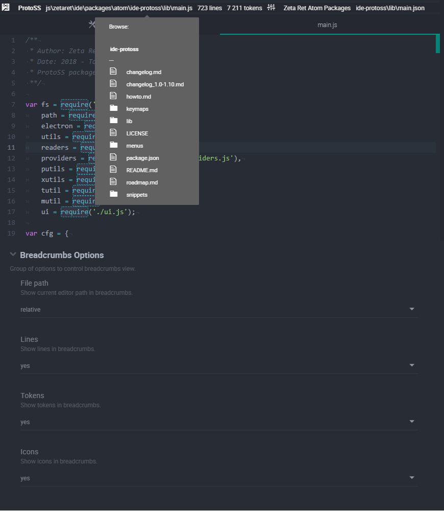 Breadcrumbs Options