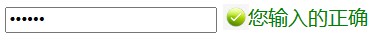密码框验证信息
