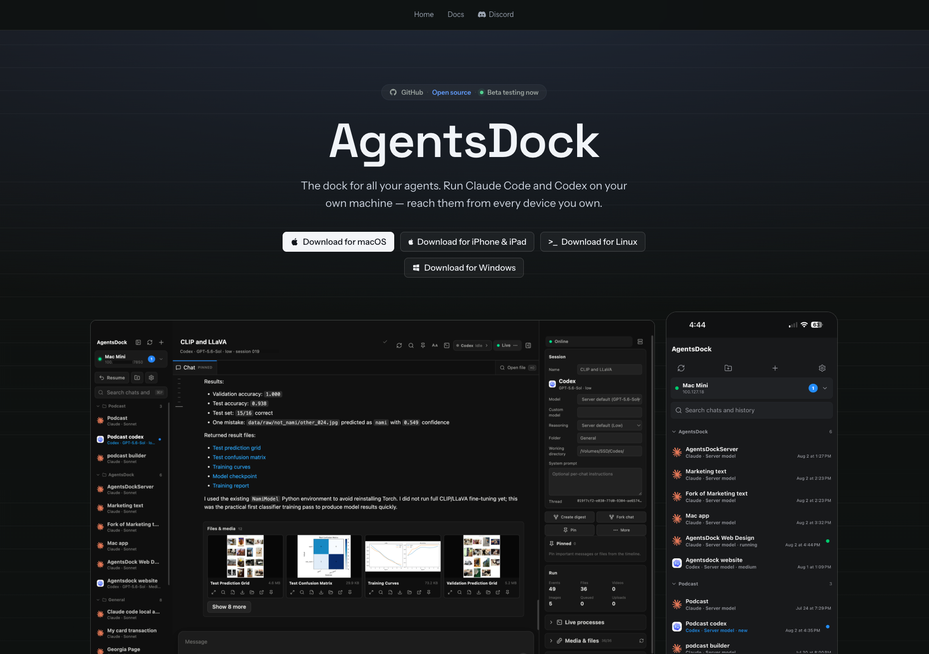 AgentsDock in action