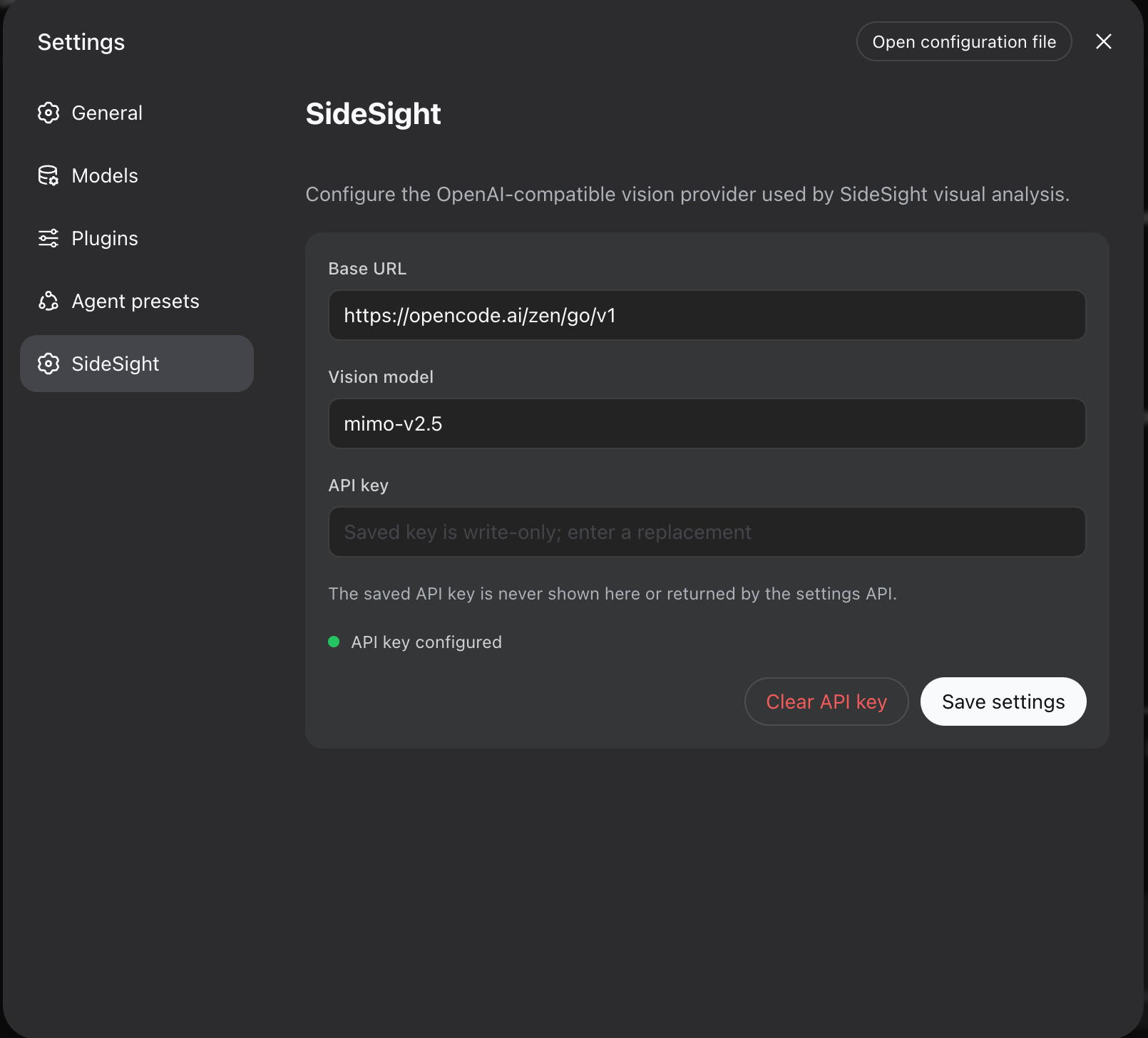 SideSight DSH Plugin Setup