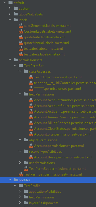 Image showing folder structure after splitting metadata