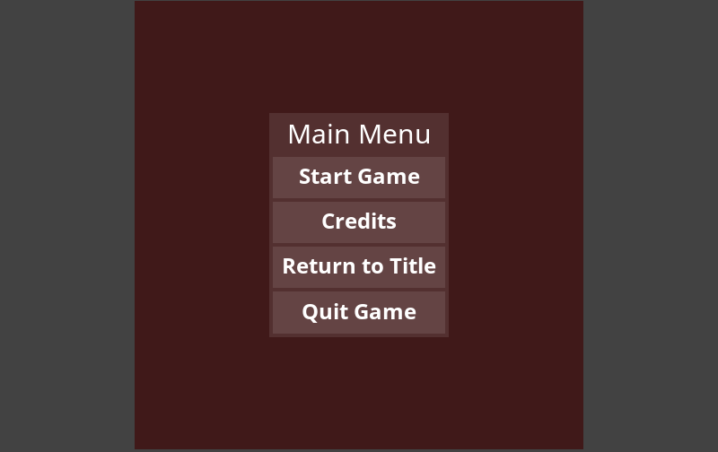 Menu Into Gameplay