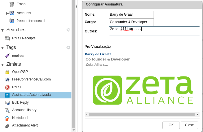Zeta Alliance - Signature Template