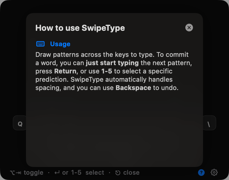 swipeType screenshot 2