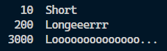 Aligned and sized output