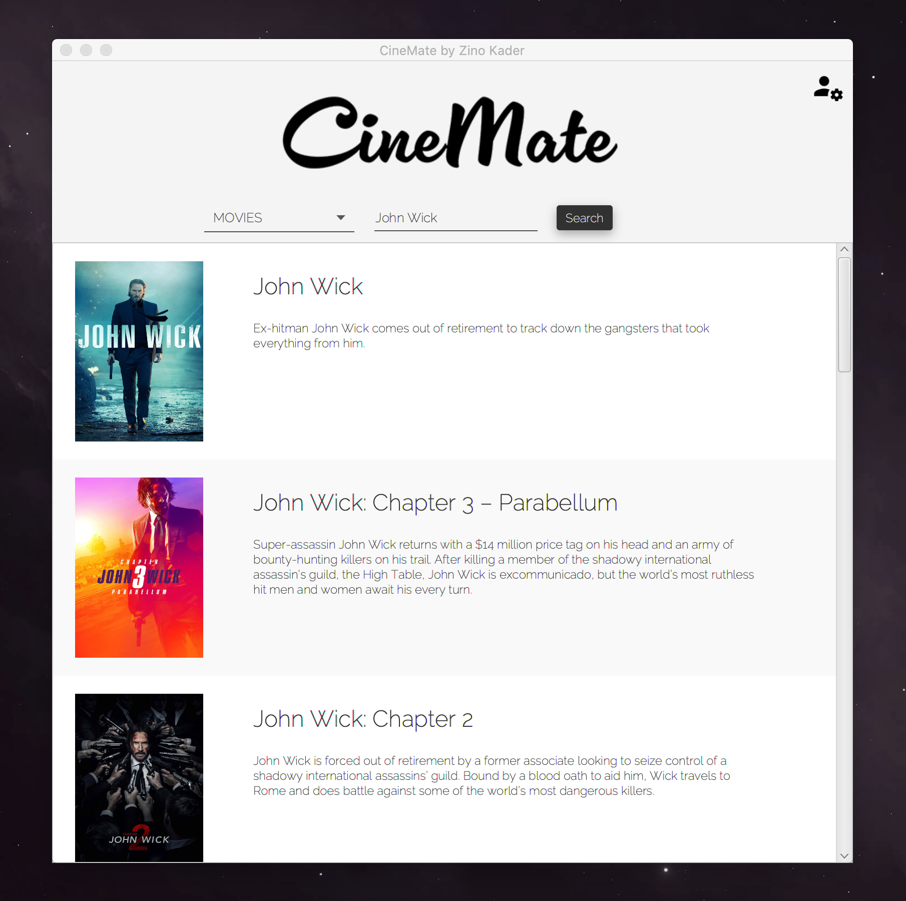 CineMate UI