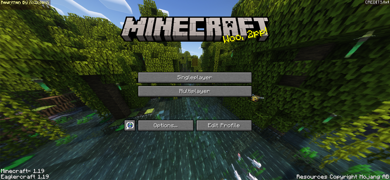 EaglercraftX 1.19.4 Screenshot Main Menu