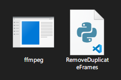 The script and FFmpeg in the same directory