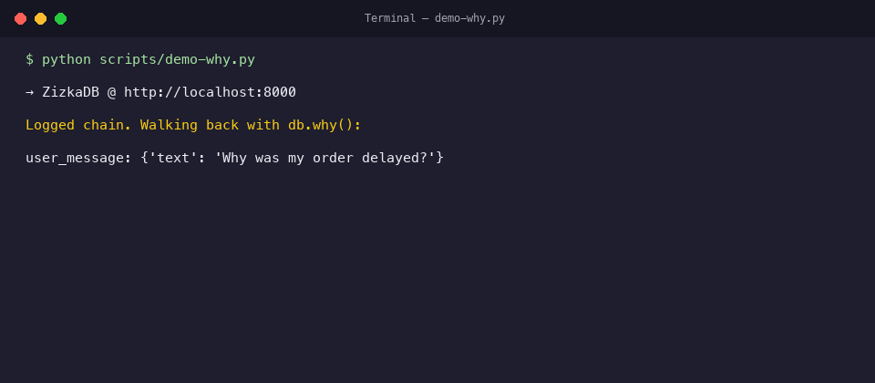 db.why() printing a causal chain