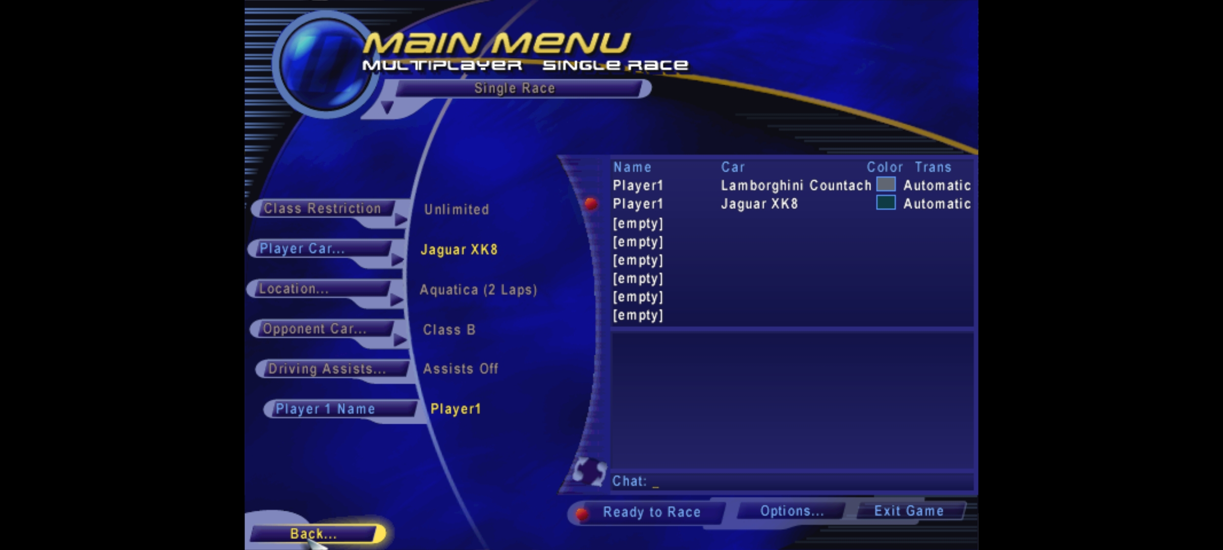 two phones in a network race lobby