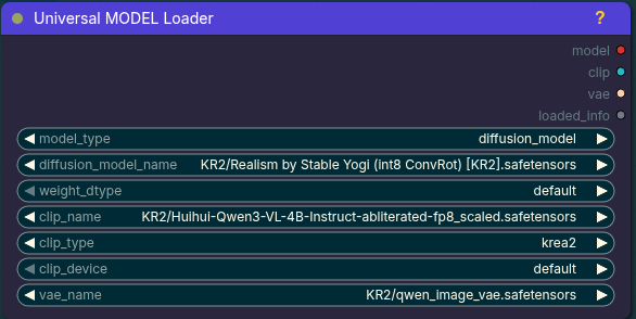 Universal MODEL Loader node screenshot