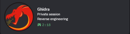 Ghidra Rich Presence incognito Discord activity