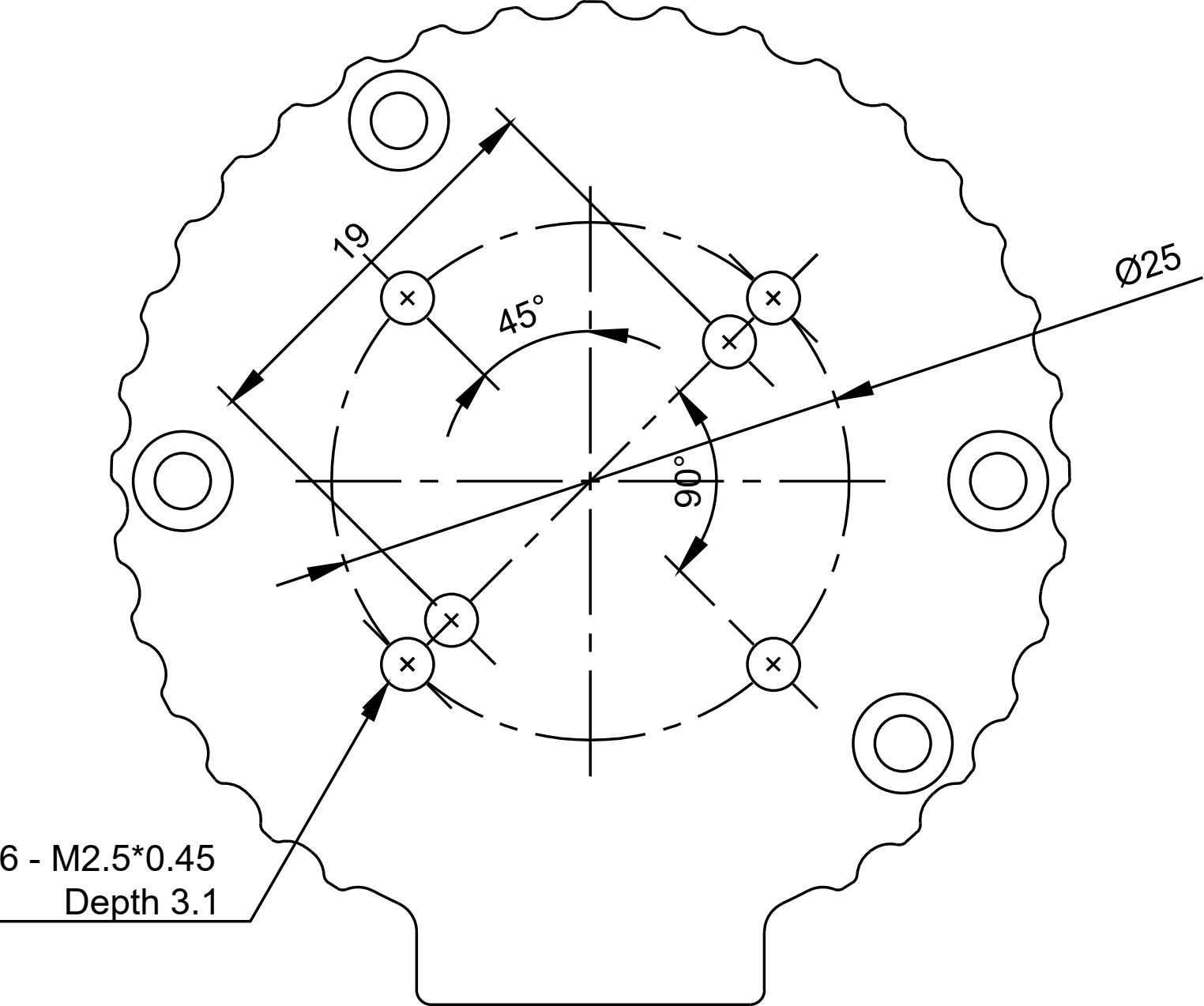 Zubax Komar mounting pattern